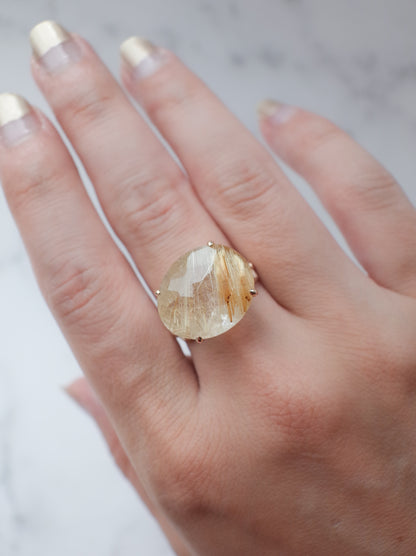 Rutilated Quartz Ring cut by CANNA - s2