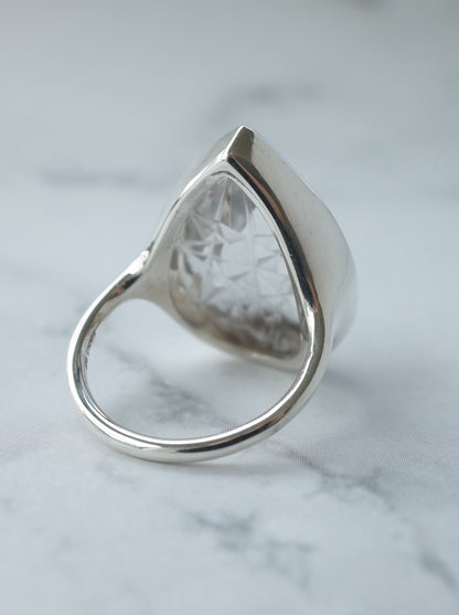 甲州貴石切子 Platinum Ruteilated Quartz Ring
