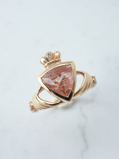 Oregon Sunstone Claddagh Ring