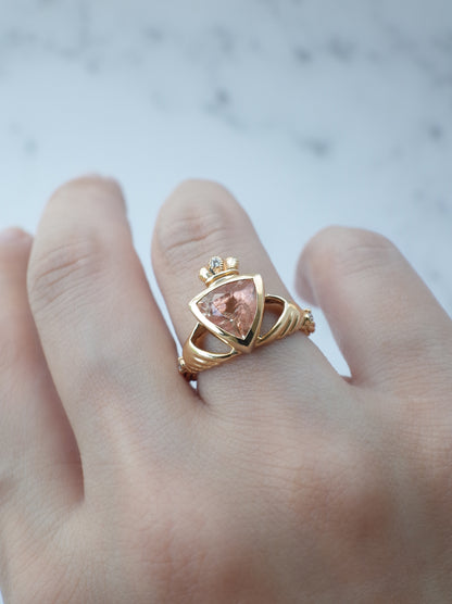 Oregon Sunstone Claddagh Ring