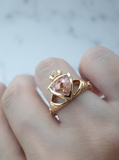 Oregon Sunstone Claddagh Ring