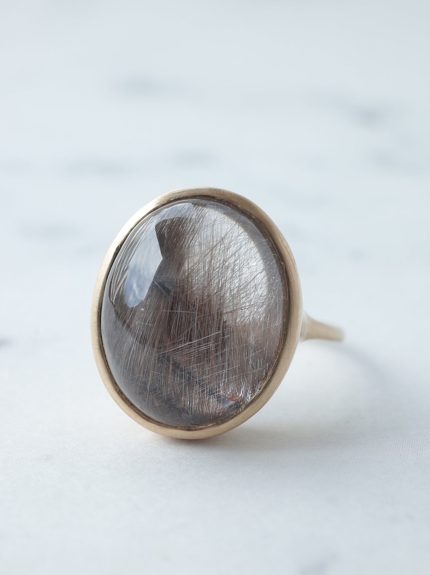 Brown Rutilated Quartz Ring