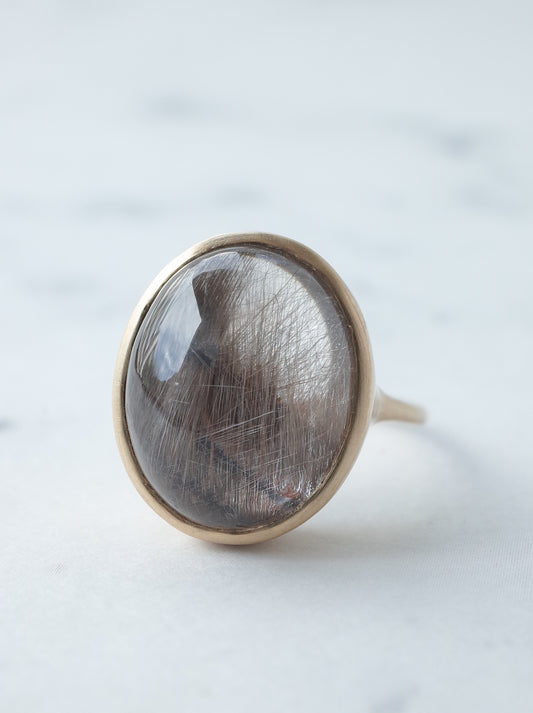 Brown Rutilated Quartz Ring
