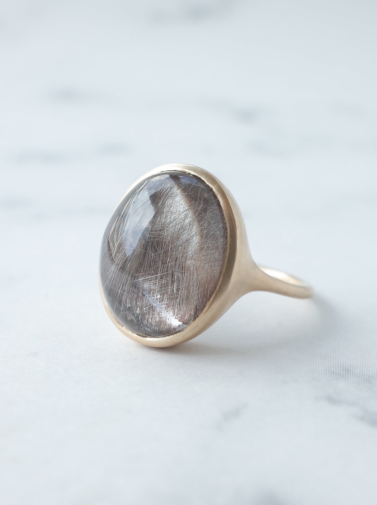Brown Rutilated Quartz Ring