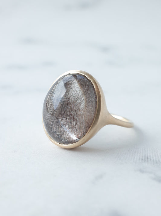 Brown Rutilated Quartz Ring