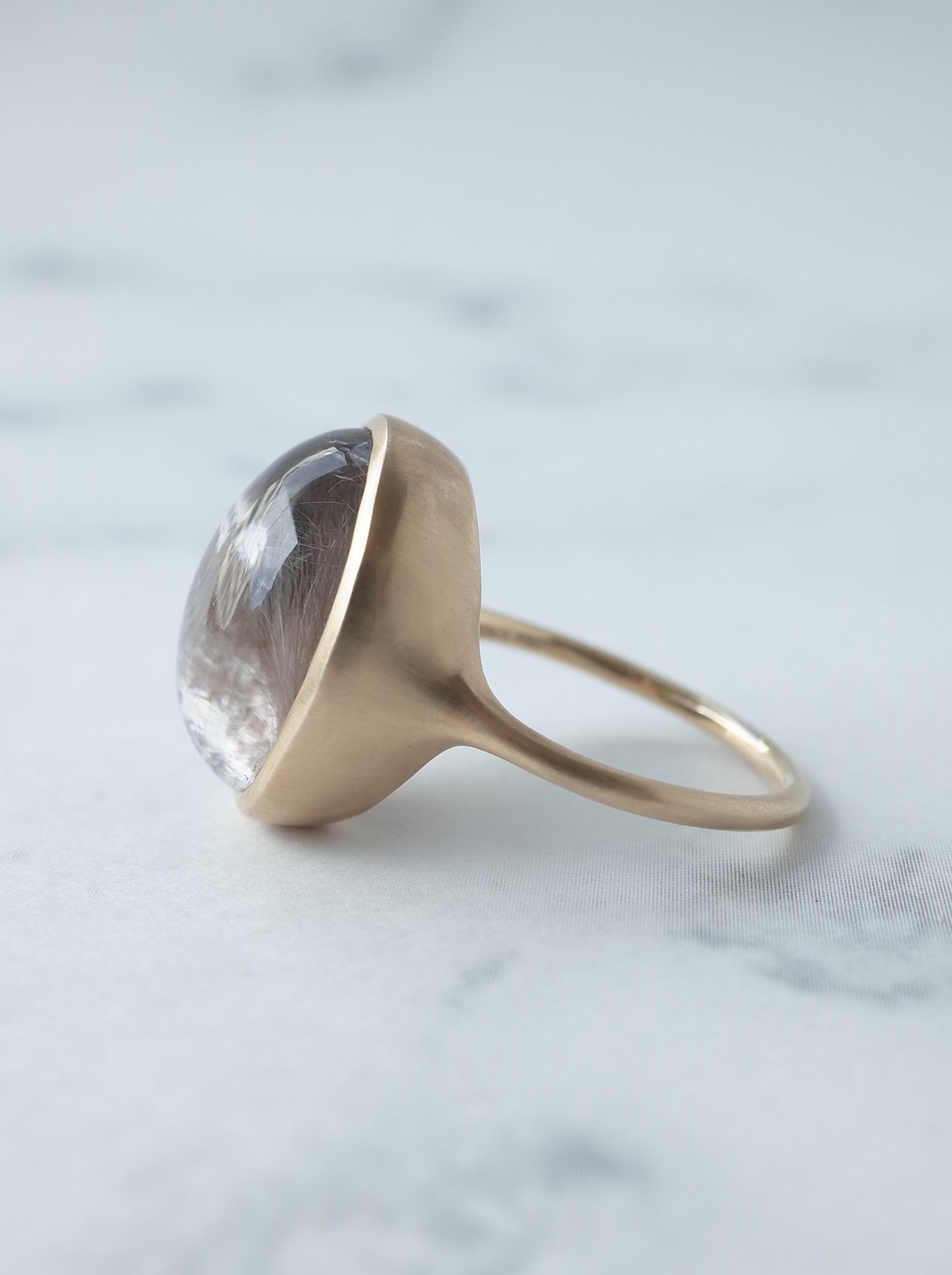 Brown Rutilated Quartz Ring