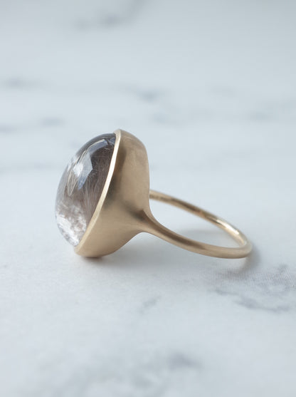 Brown Rutilated Quartz Ring