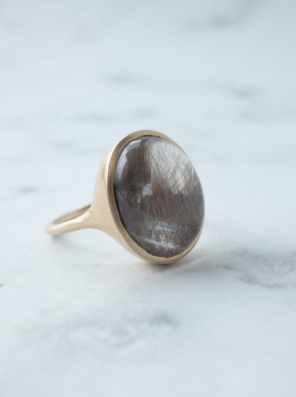 Brown Rutilated Quartz Ring