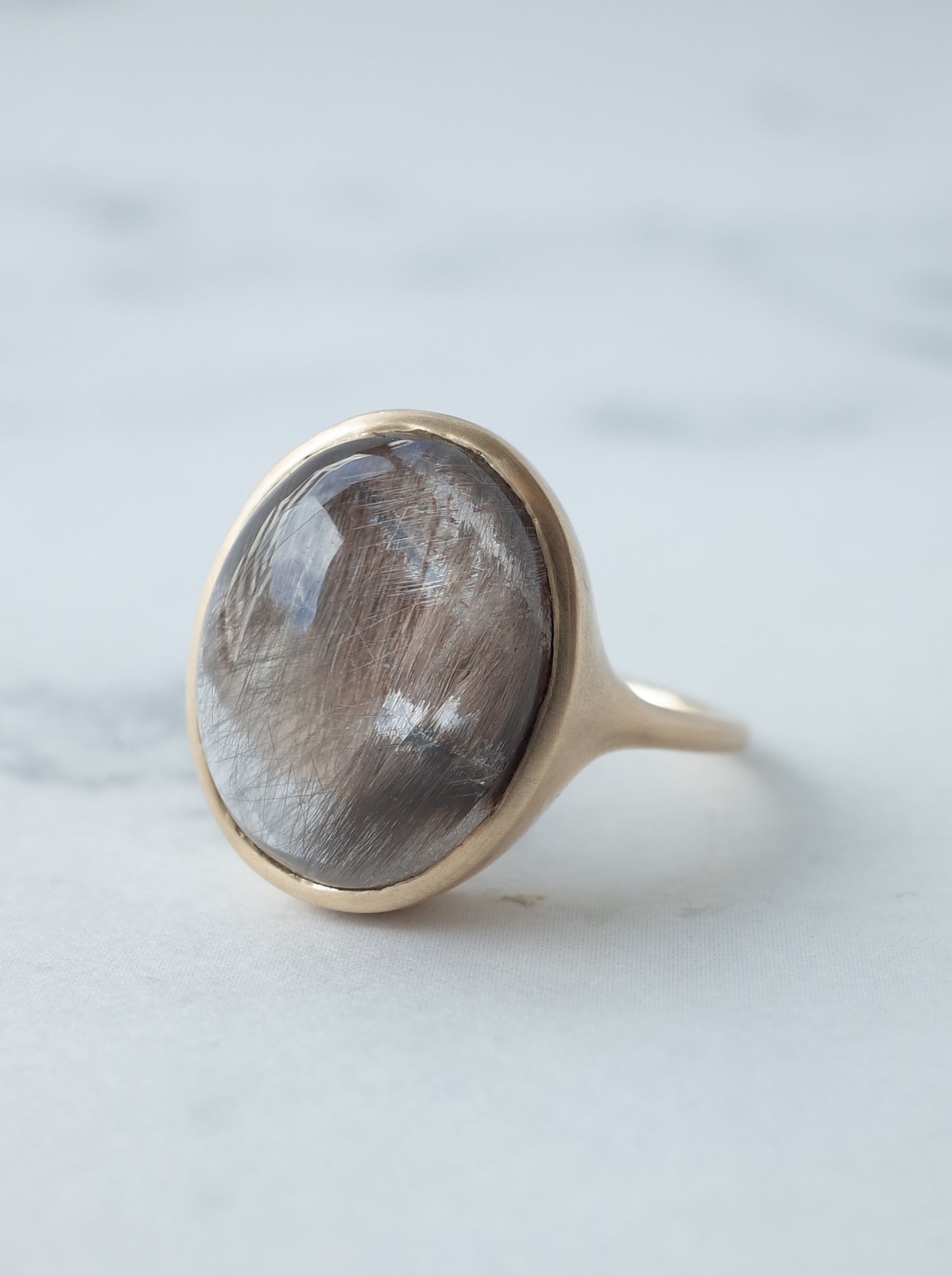 Brown Rutilated Quartz Ring