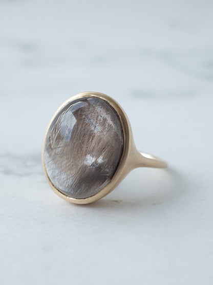 Brown Rutilated Quartz Ring