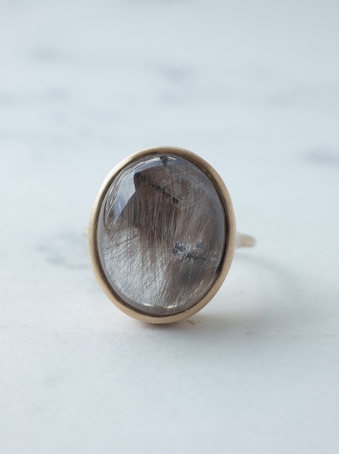 Brown Rutilated Quartz Ring
