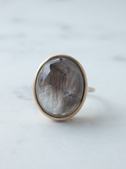 Brown Rutilated Quartz Ring