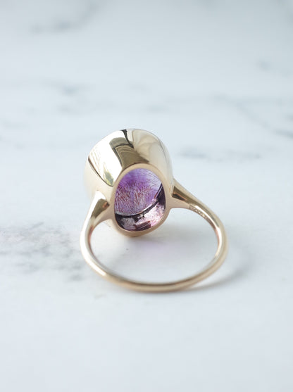 Goethite in Amethyst Ring - 3