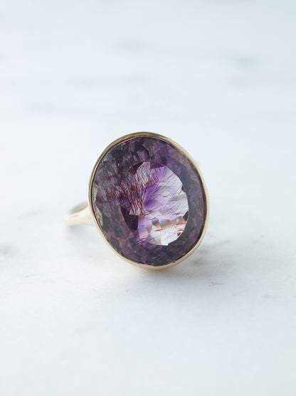 Goethite in Amethyst Ring - 3