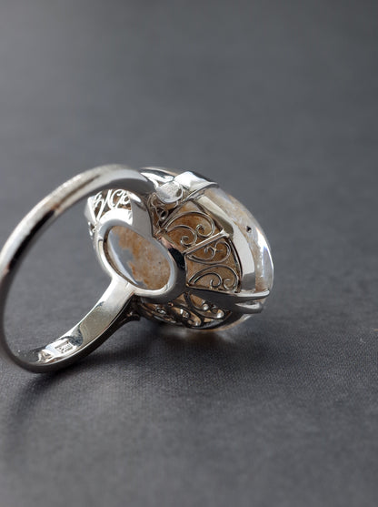 Neo Vintage White Garden Quartz Ring - 2