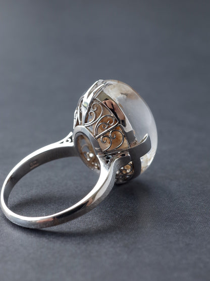Neo Vintage White Garden Quartz Ring - 2