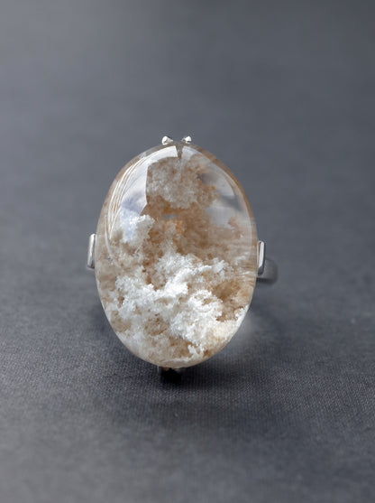 Neo Vintage White Garden Quartz Ring - 2
