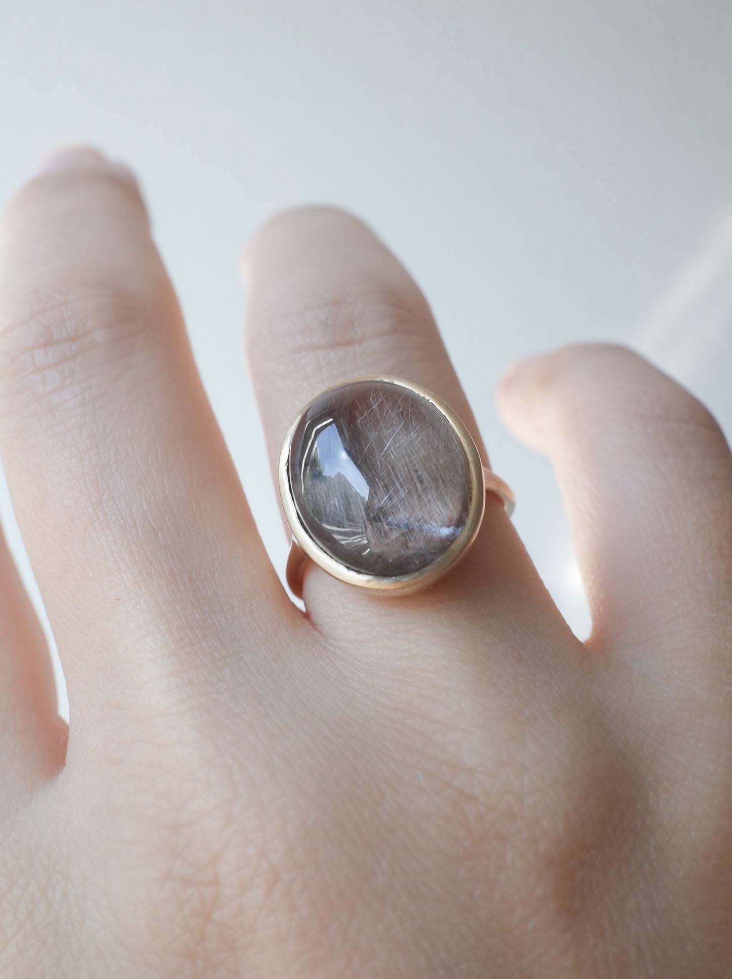 Brown Rutilated Quartz Ring