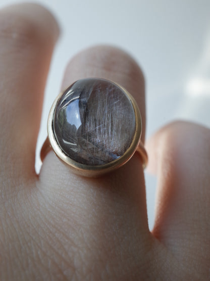 Brown Rutilated Quartz Ring