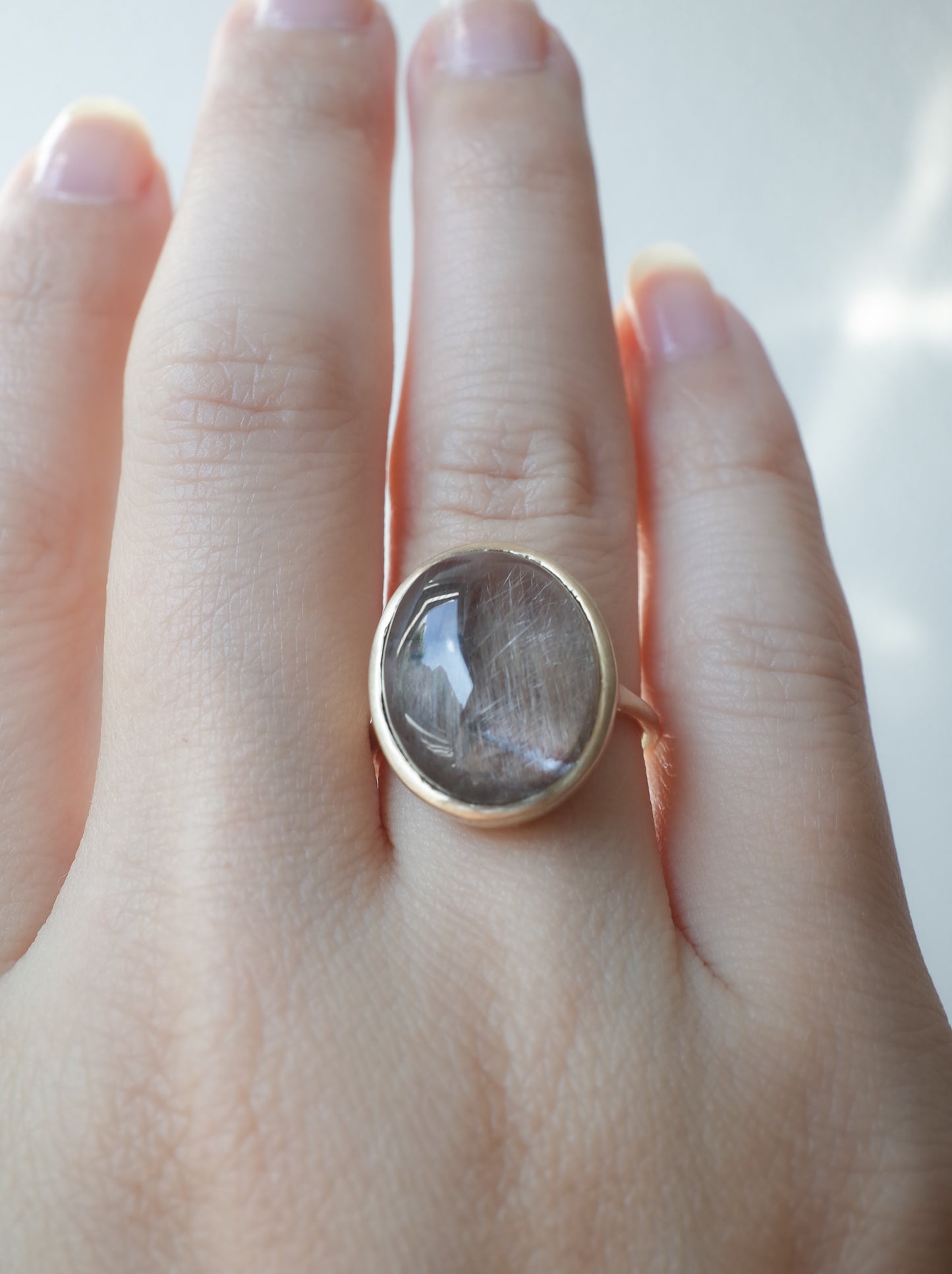 Brown Rutilated Quartz Ring