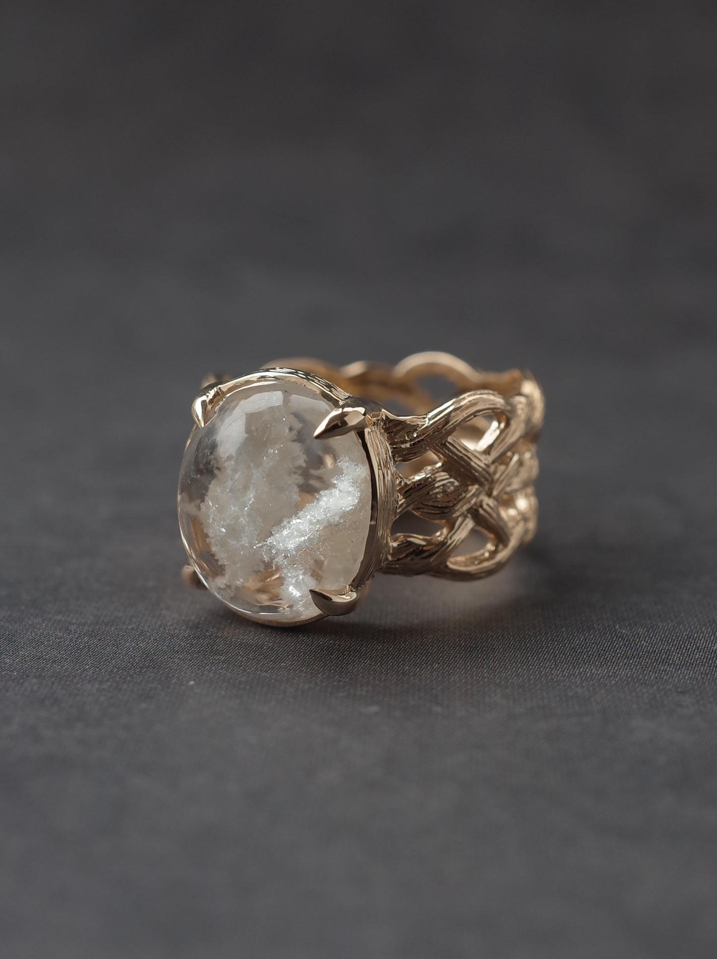 White Garden Quartz ARAN Ring -  2