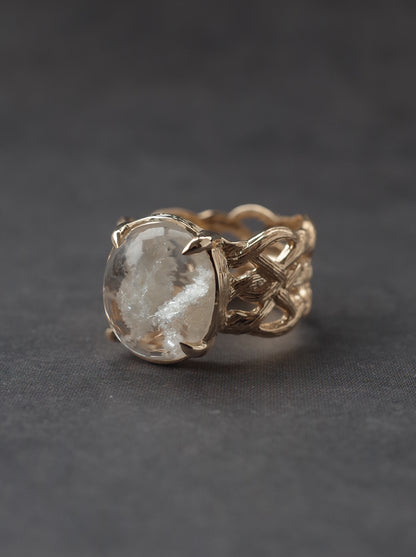 White Garden Quartz ARAN Ring -  2