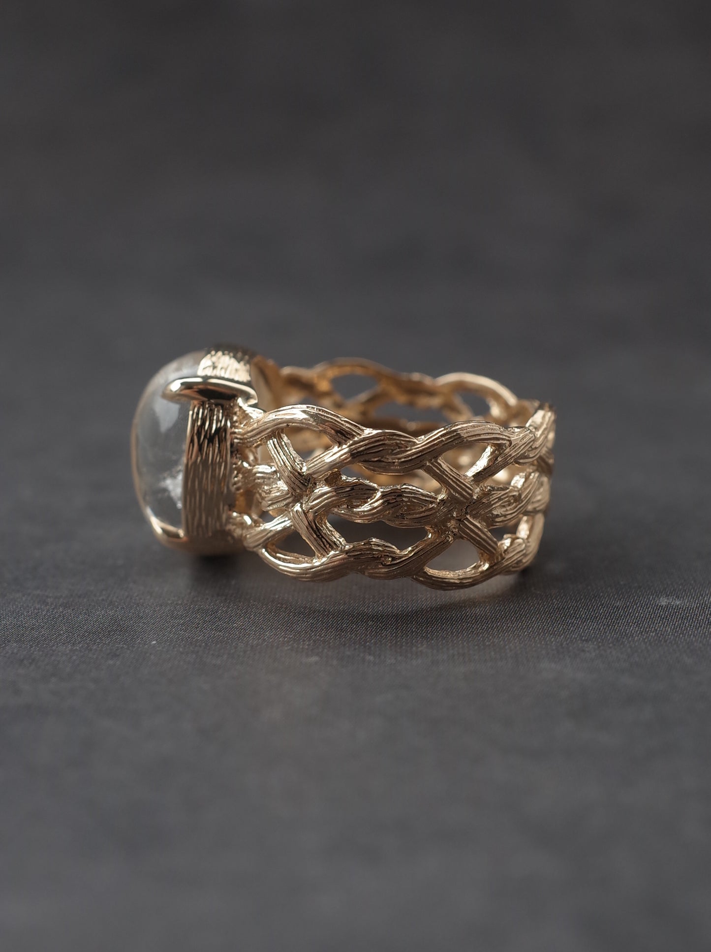 White Garden Quartz ARAN Ring -  2