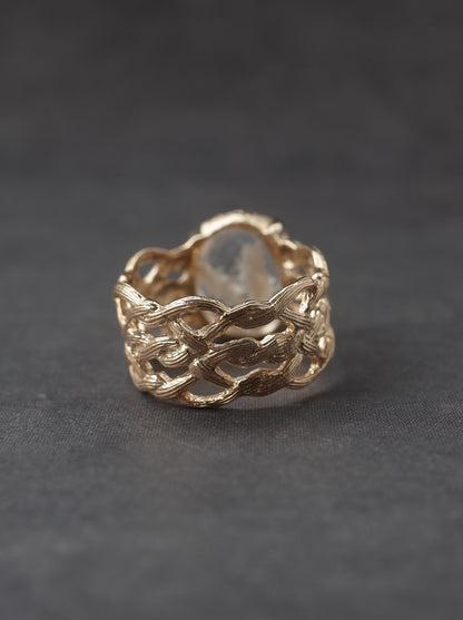 White Garden Quartz ARAN Ring -  2