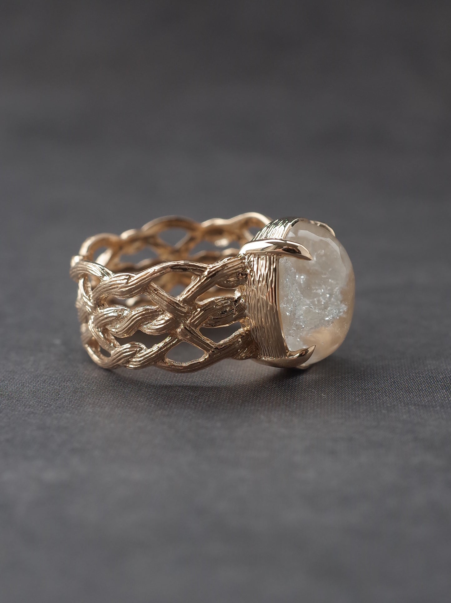 White Garden Quartz ARAN Ring -  2