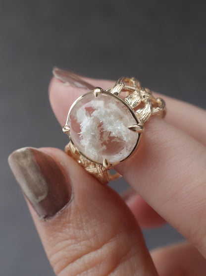 White Garden Quartz ARAN Ring -  2