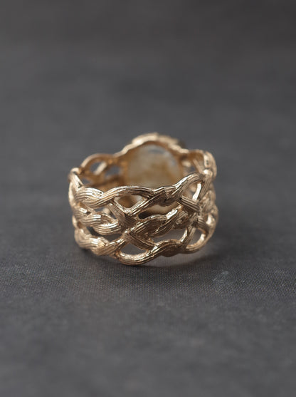 White Garden Quartz ARAN Ring -  3