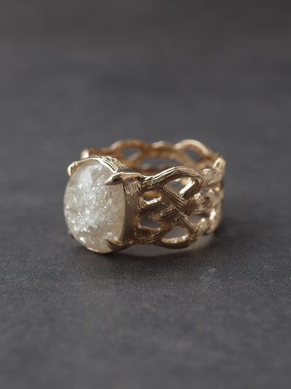 White Garden Quartz ARAN Ring -  3