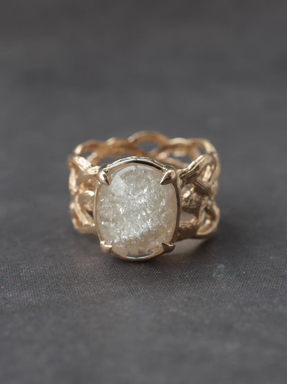 White Garden Quartz ARAN Ring -  3