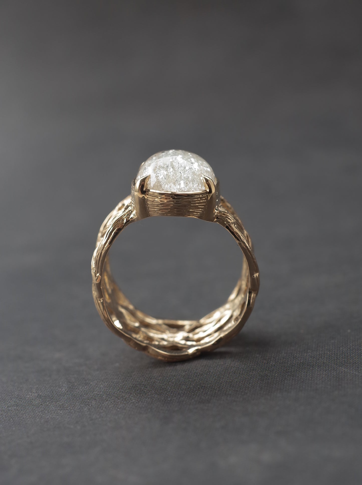 White Garden Quartz ARAN Ring -  3