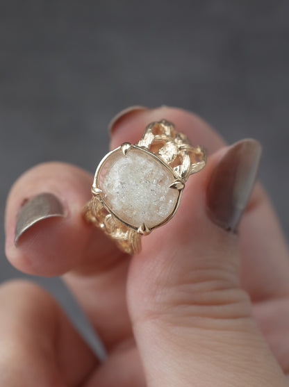 White Garden Quartz ARAN Ring -  3