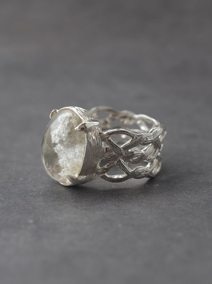 White Garden Quartz ARAN Ring -  5