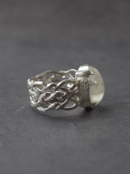 White Garden Quartz ARAN Ring -  5