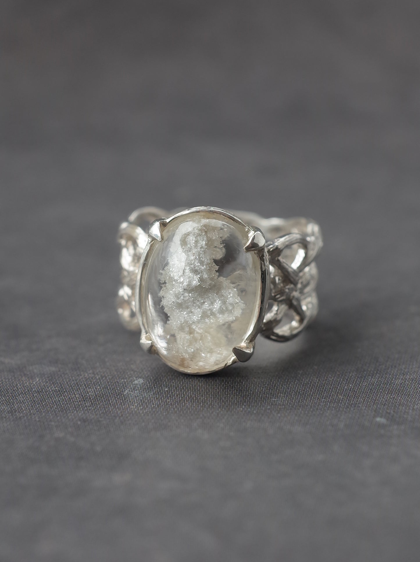 White Garden Quartz ARAN Ring -  5