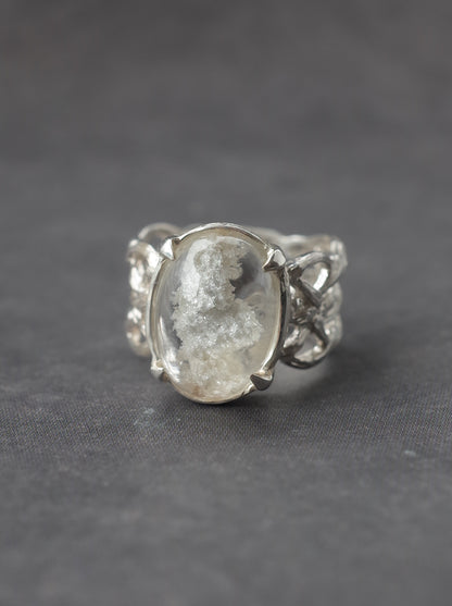 White Garden Quartz ARAN Ring -  5