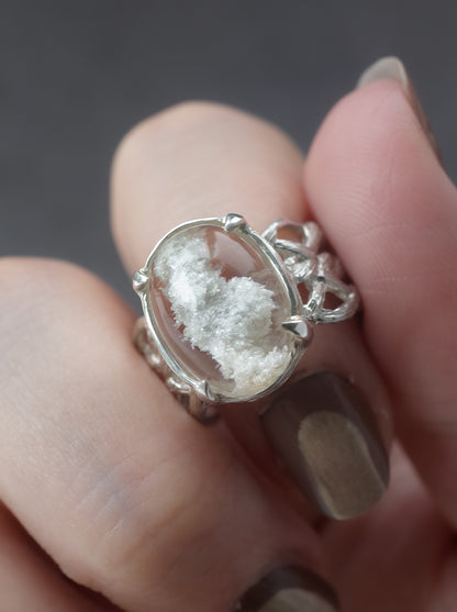 White Garden Quartz ARAN Ring -  5