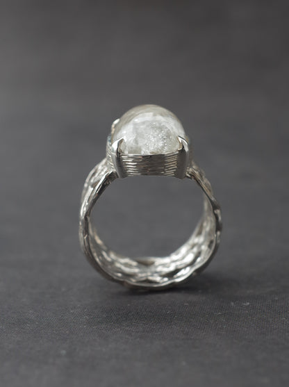 White Garden Quartz ARAN Ring -  5