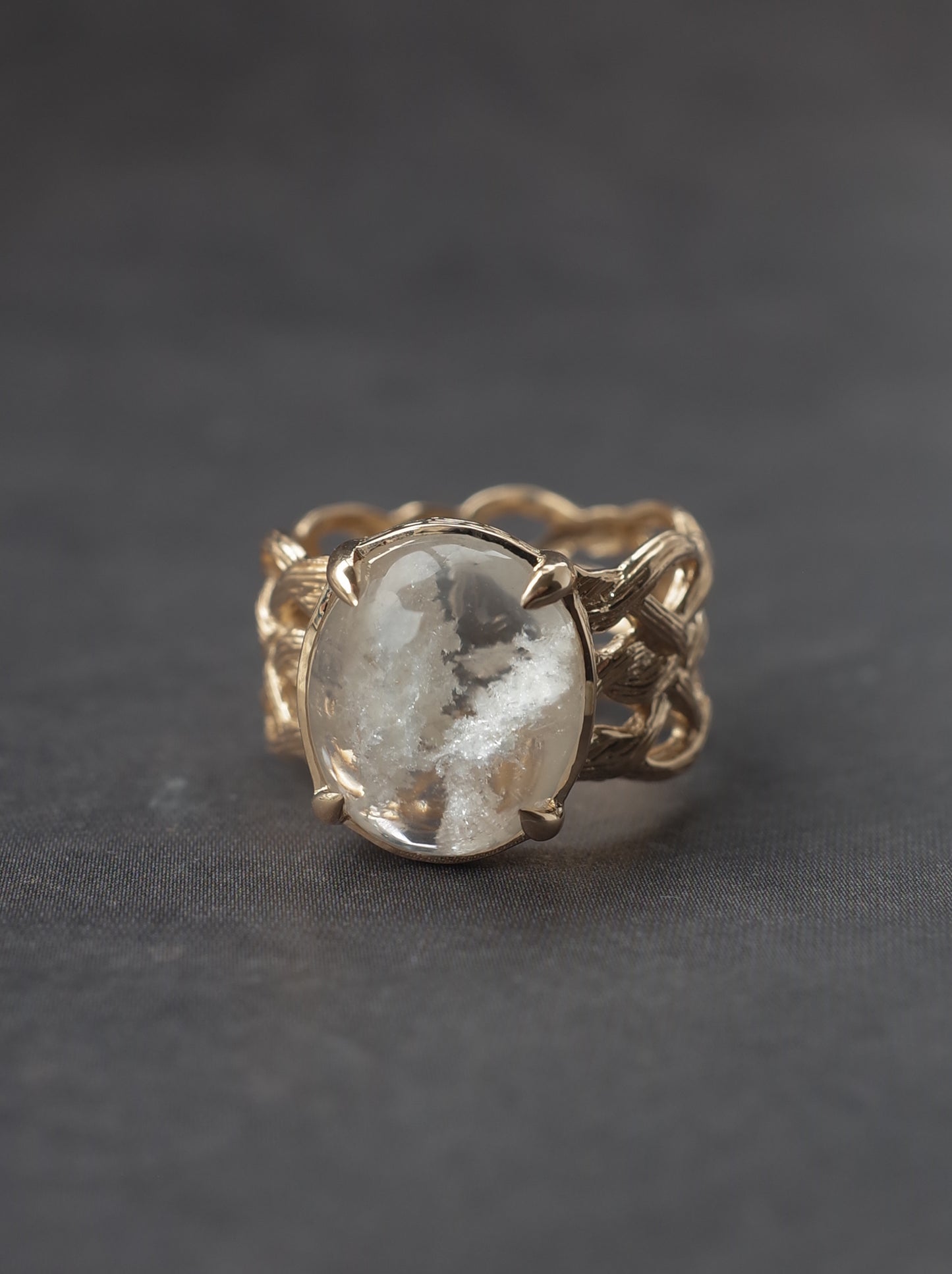 White Garden Quartz ARAN Ring -  2