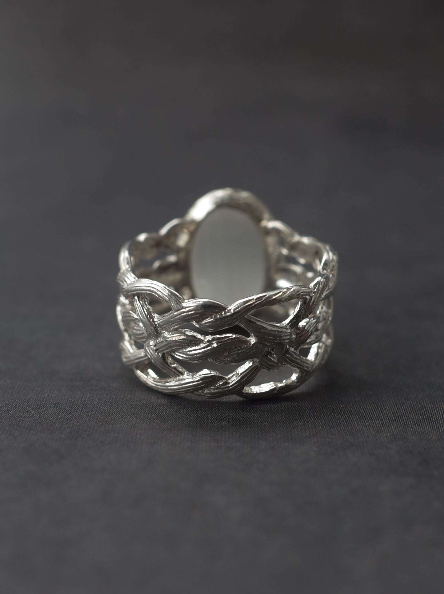 Cat's Eye Topaz ARAN Ring -  7