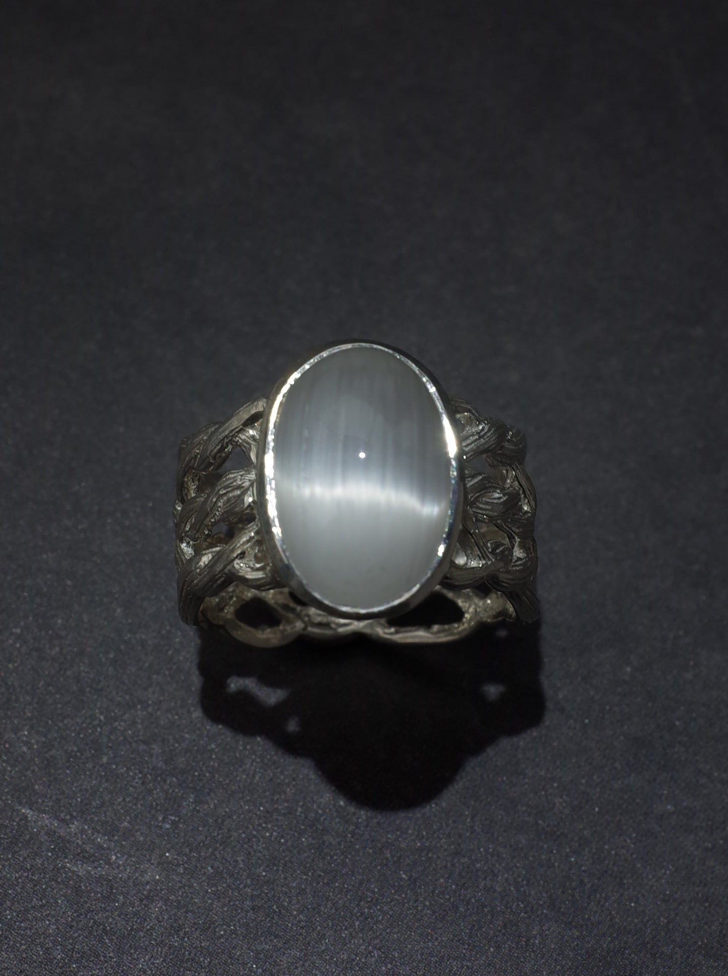 Cat's Eye Topaz ARAN Ring -  7