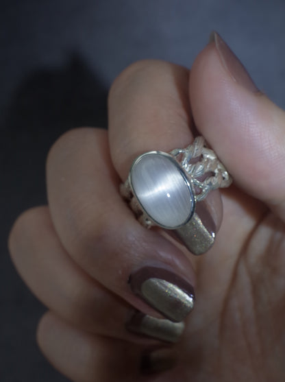 Cat's Eye Topaz ARAN Ring -  7
