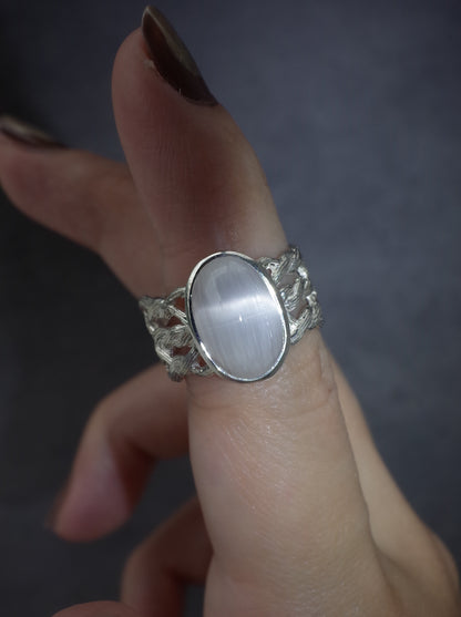 Cat's Eye Topaz ARAN Ring -  7