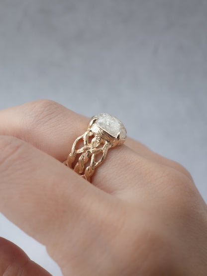 White Garden Quartz ARAN Ring -  3