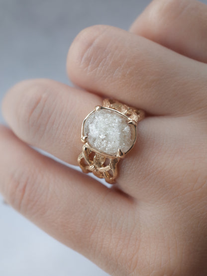 White Garden Quartz ARAN Ring -  3