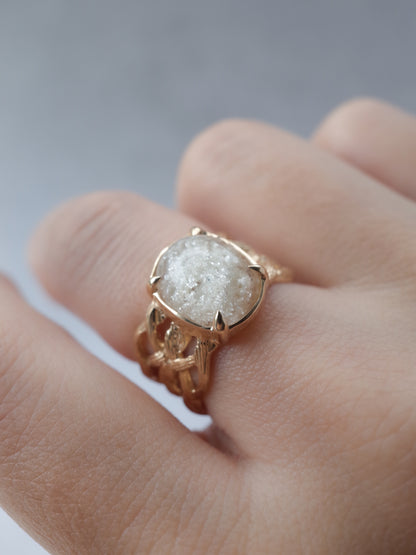 White Garden Quartz ARAN Ring -  3