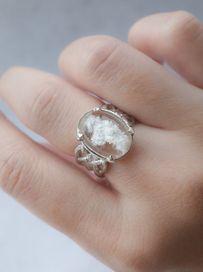 White Garden Quartz ARAN Ring -  5